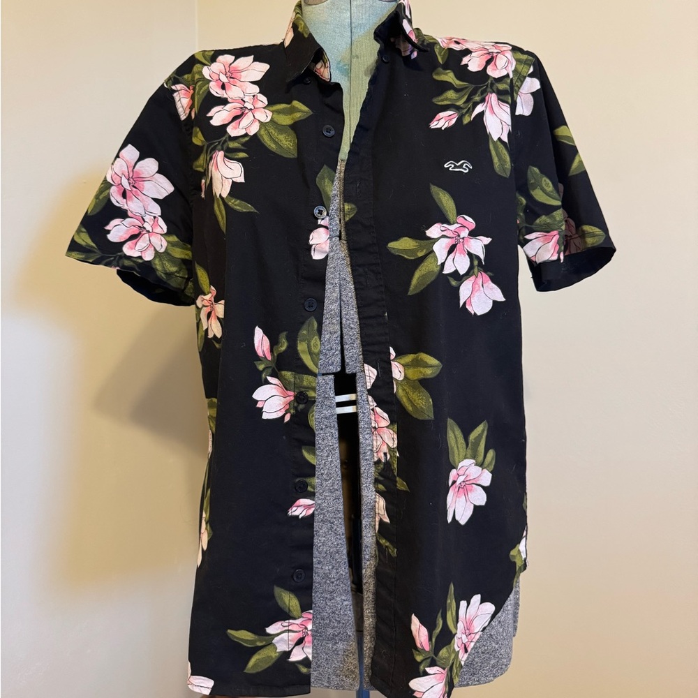 Holister Floral Button-Up Shirt